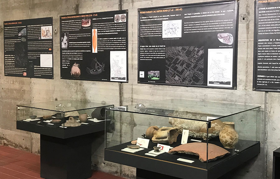 Sala arqueologia Museu Estampació Premià de Mar